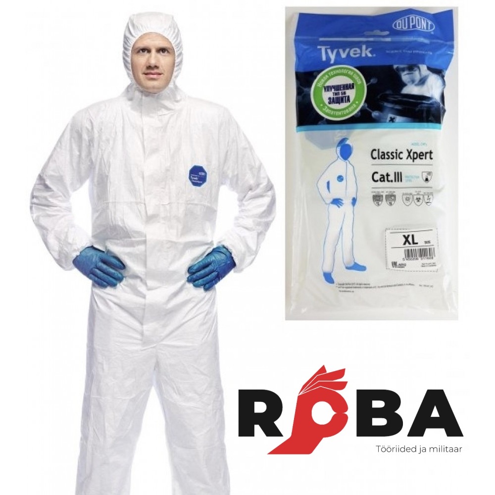 DUPONT TYVEK Classic Xpert Protective Coverall, Type 5/6/6B Tyvek 500 Xpert picture#0 DUPONT TYVEK Classic Xpert Protective Coverall, Type 5/6/6B Tyvek 500 Xpert picture#0