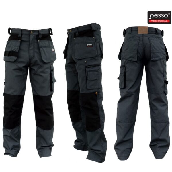 Work trousers with hanging pockets KDP110P, grey/black KDP110P picture#0