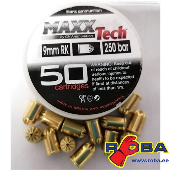 Blank revolvers Cartridges MAXXTech Blank 9mm RK - 50 Tk PG-BL105 picture#0