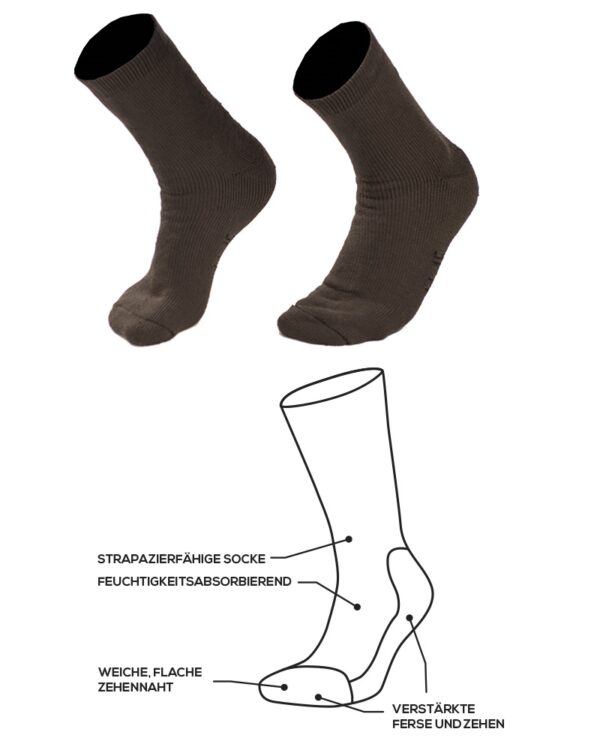 BLACK NATURE MIL-TEC® SOCKS (2ER PACK) 13006202 picture#1