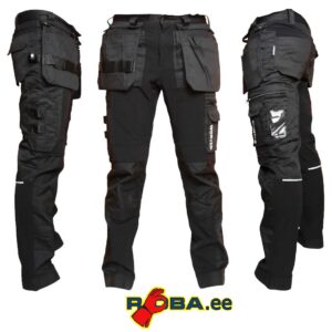 WORTEX 930 stretch work trousers with hanging pockets. Black W930-M picture#0