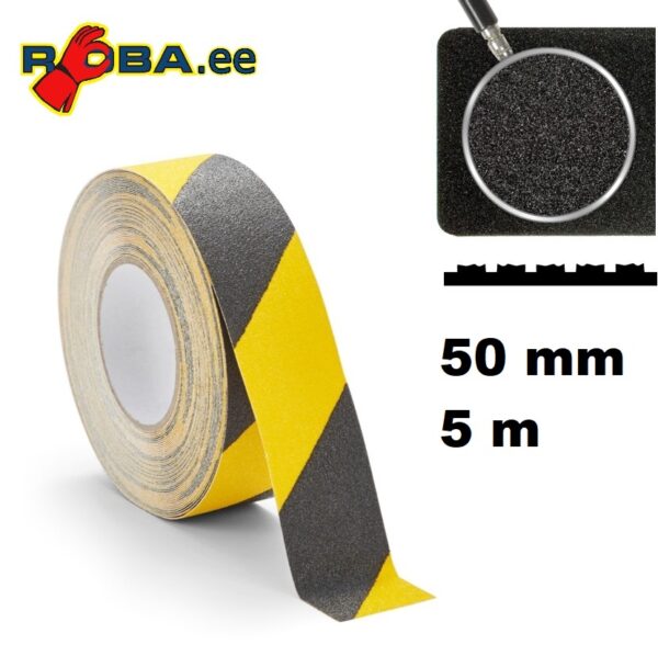 Yellow and Black Anti-Slip Hazard Tape 5metres X 50 mm 2314 picture#0