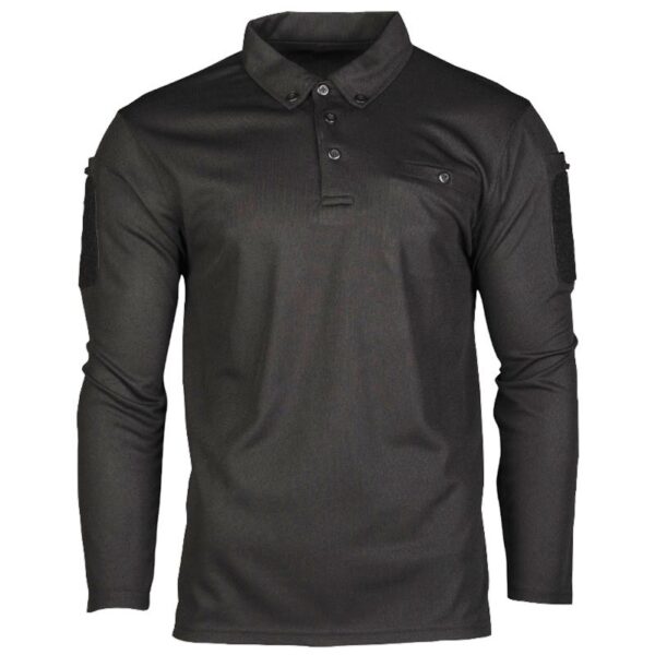 BLACK TACTICAL LONG SLEEVE POLO SHIRT QUICK DRY 10962002 picture#0