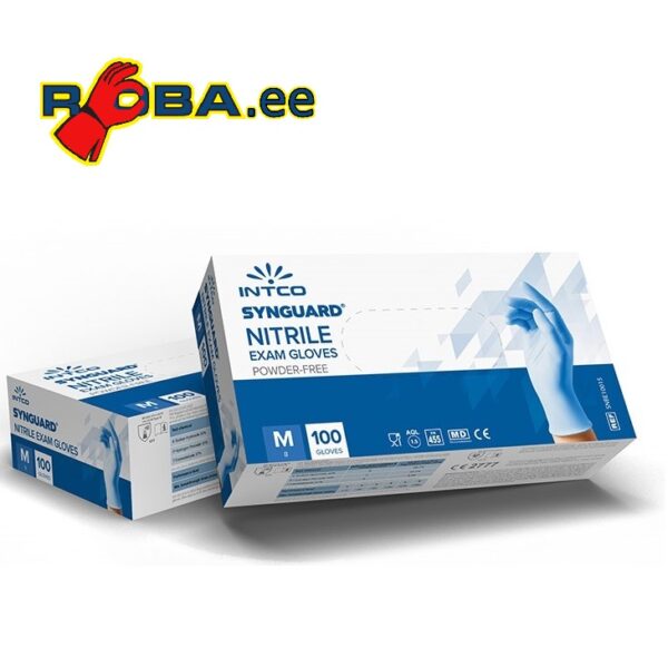 Nitrile gloves, blue, powder-free, 100 pcs. SNBE1001 picture#0