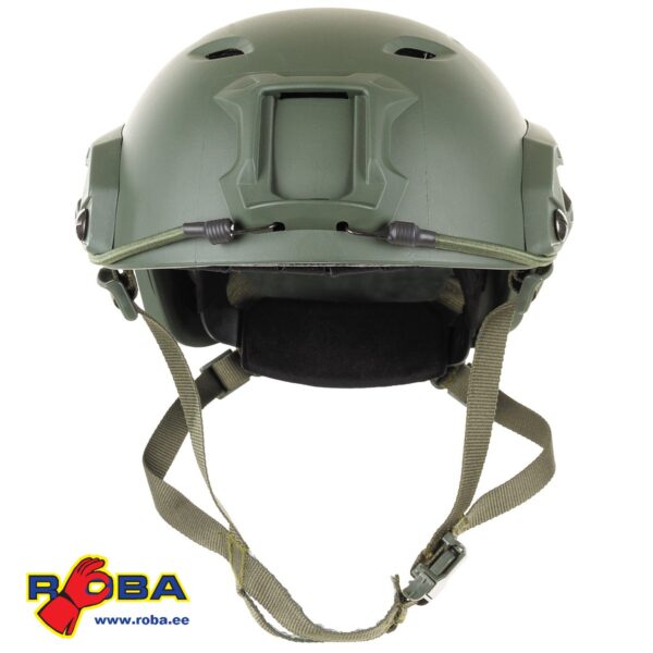 US OD ′FAST′ W/RAIL PARATROOPER HELMET 16662501 picture#1