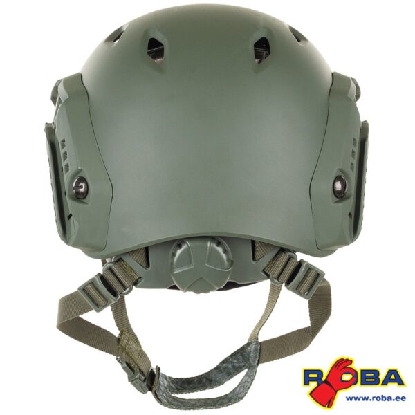 US OD ′FAST′ W/RAIL PARATROOPER HELMET 16662501 picture#2