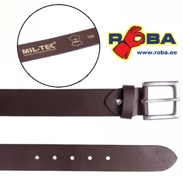 BROWN MIL-TEC® NAPPA-LEATHER BELT 13169009 picture#1