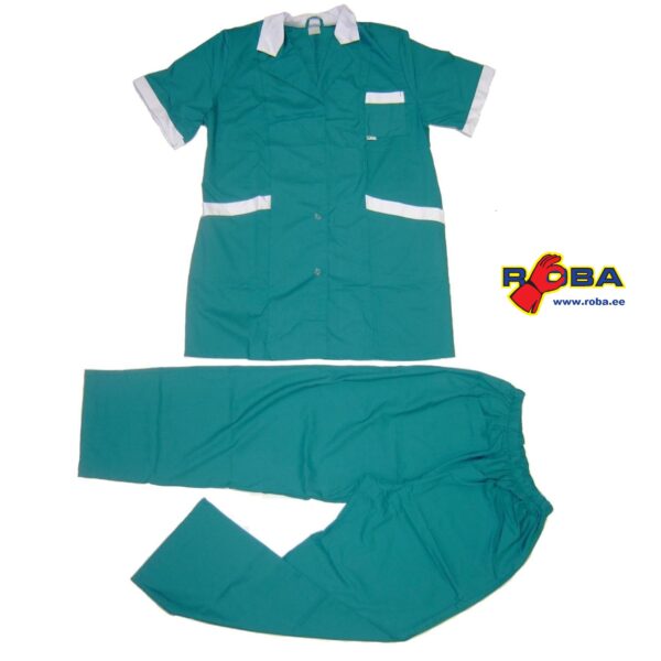 Medical suit green with white trim С-3 C-3 picture#0