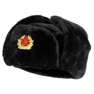 Russian Fur Hat, black, with badge 10031A picture#0