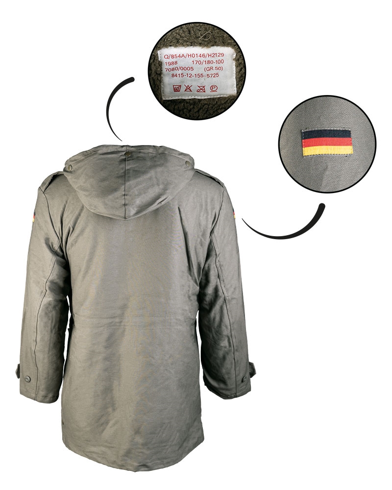 GERMAN OD PARKA WITH LINER 10102001 picture#2 GERMAN OD PARKA WITH LINER 10102001 picture#2