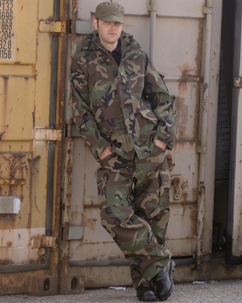 3-LAYER US WOODLAND LAMINATED WET WEATHER JACKE 10620020 picture#1 3-LAYER US WOODLAND LAMINATED WET WEATHER JACKE 10620020 picture#1