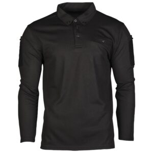 BLACK TACTICAL LONG SLEEVE POLO SHIRT QUICK DRY 10962002 picture#1