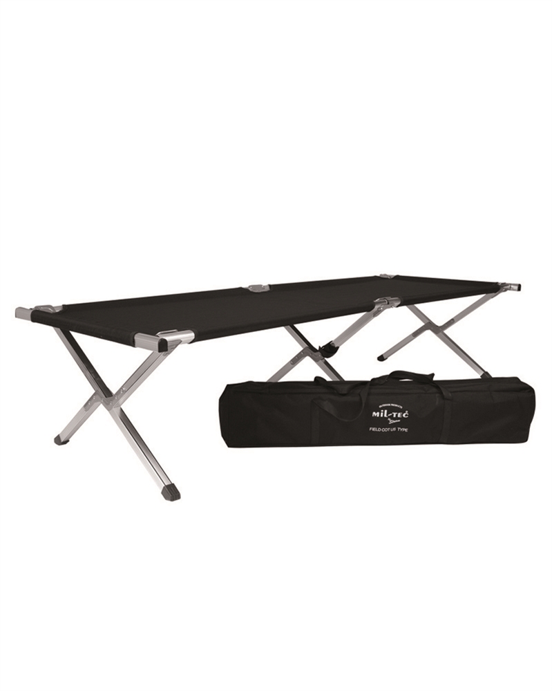BLACK US STYLE ALUM. FOLDING COT W. BAG 14402002 picture#0 BLACK US STYLE ALUM. FOLDING COT W. BAG 14402002 picture#0