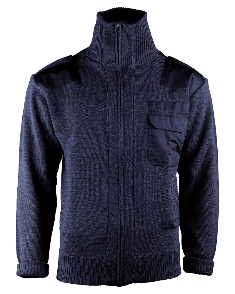 DARK BLUE 80/WOOL 20/ACRYLIC MIL-TEC® CARDIGAN 10820003 picture#1 DARK BLUE 80/WOOL 20/ACRYLIC MIL-TEC® CARDIGAN 10820003 picture#1