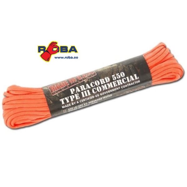 US orange 50FT (15m) paracord 15945014 picture#0