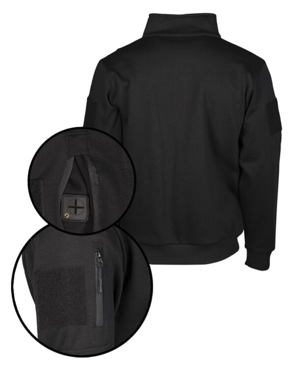 BLACK TACTICAL SWEATSHIRT WITH ZIPPER 11472502 picture#2