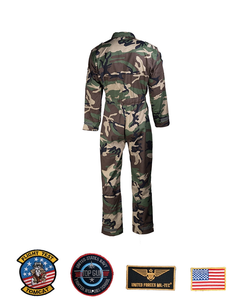 US WOODLAND FLIGHT COVERALL KIDS WITH PATCHES 12033020 picture#2 US WOODLAND FLIGHT COVERALL KIDS WITH PATCHES 12033020 picture#2