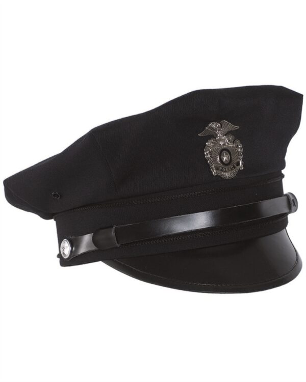 DARK BLUE US POLICE VISOR HAT WITH BADGE 12421000 picture#0