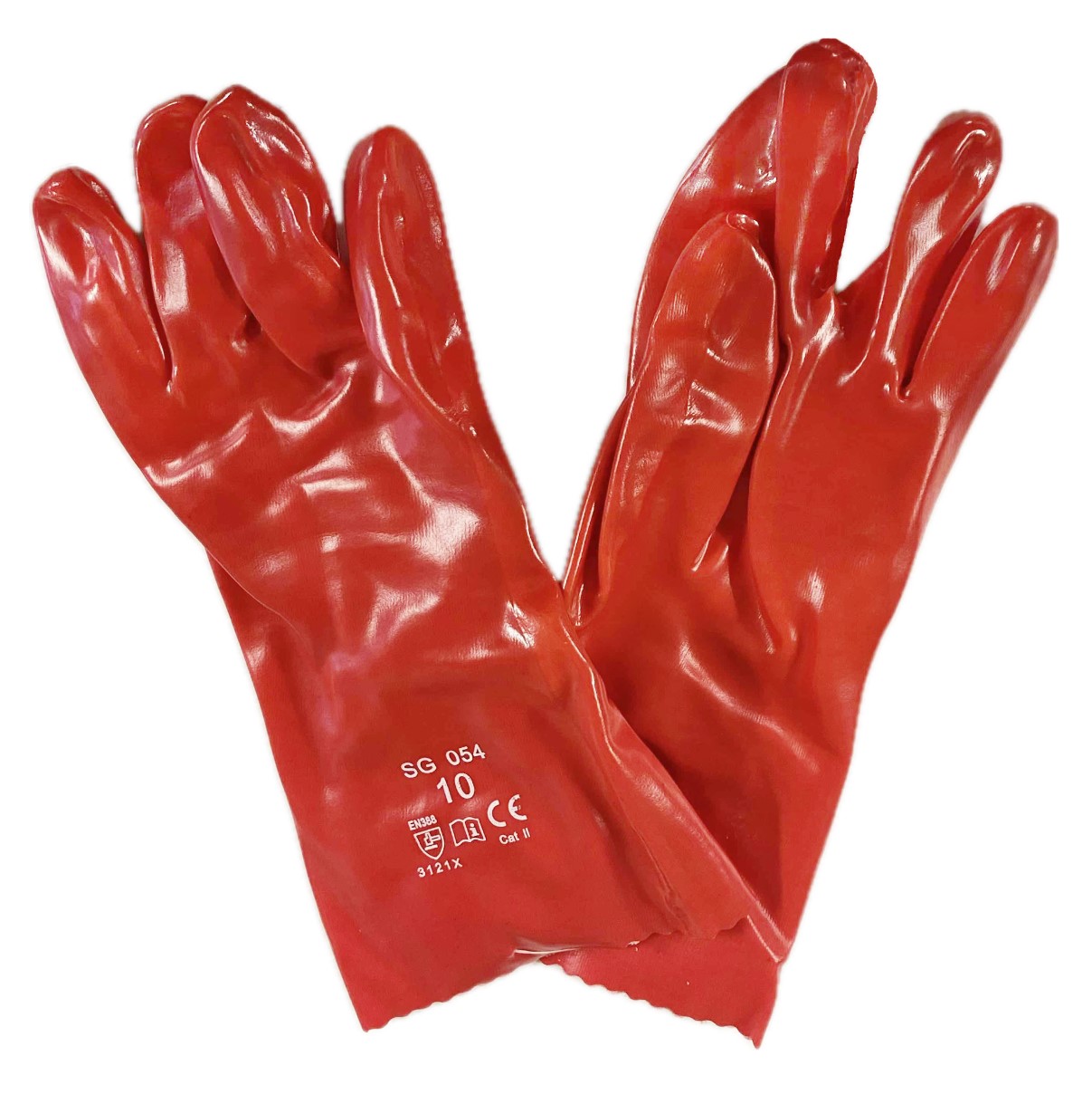Gloves with red PVC coating 054/3620 (35 cm) 054 picture#1 Gloves with red PVC coating 054/3620 (35 cm) 054 picture#1