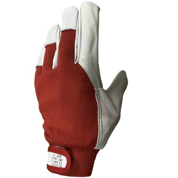 Goatskin work gloves with velcro fastener 202 202 picture#2