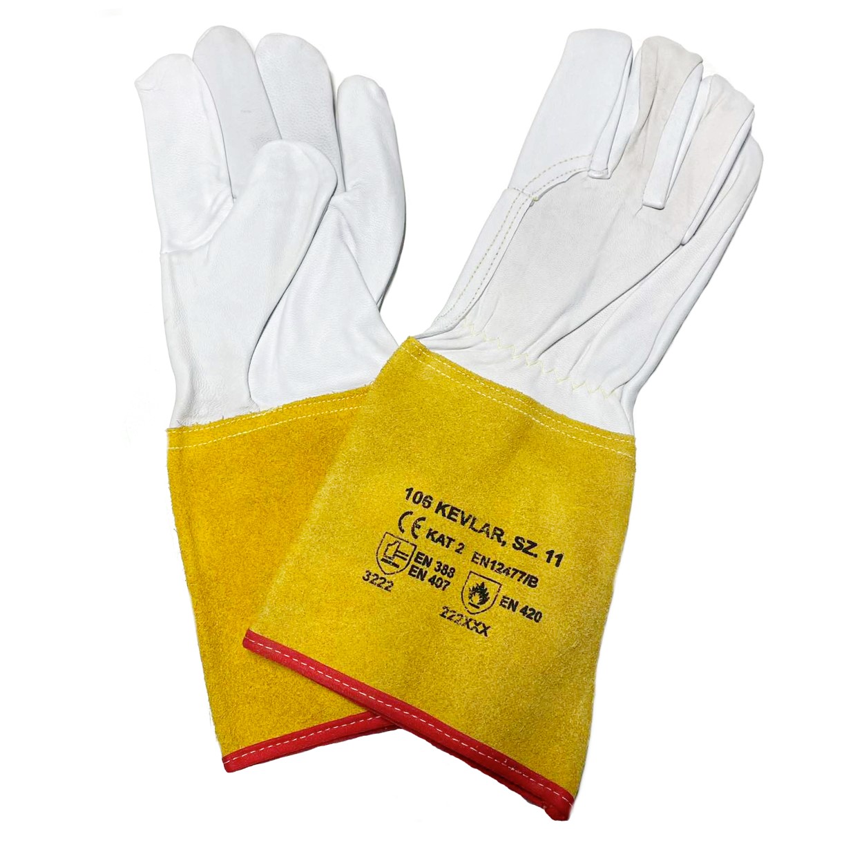Перчатки сварочные кожаные (козья кожа), длина 35 см., KEVLAR® 106KEVLAR picture#0 Перчатки сварочные кожаные (козья кожа), длина 35 см., KEVLAR® 106KEVLAR picture#0