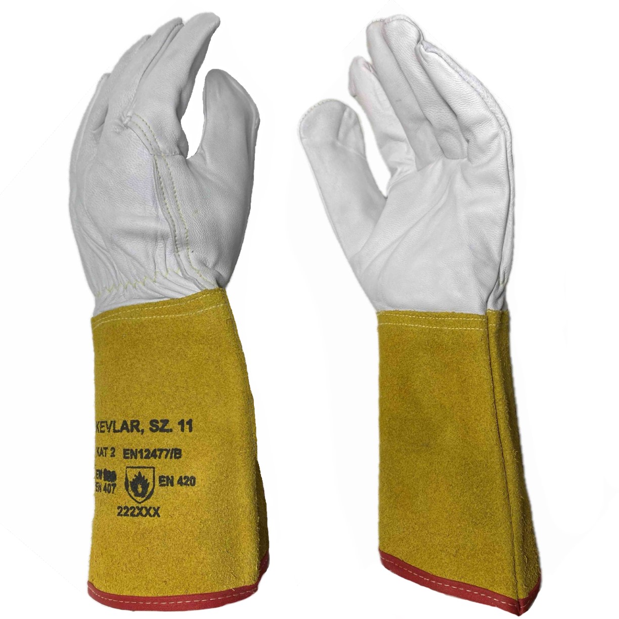 Перчатки сварочные кожаные (козья кожа), длина 35 см., KEVLAR® 106KEVLAR picture#3 Перчатки сварочные кожаные (козья кожа), длина 35 см., KEVLAR® 106KEVLAR picture#3