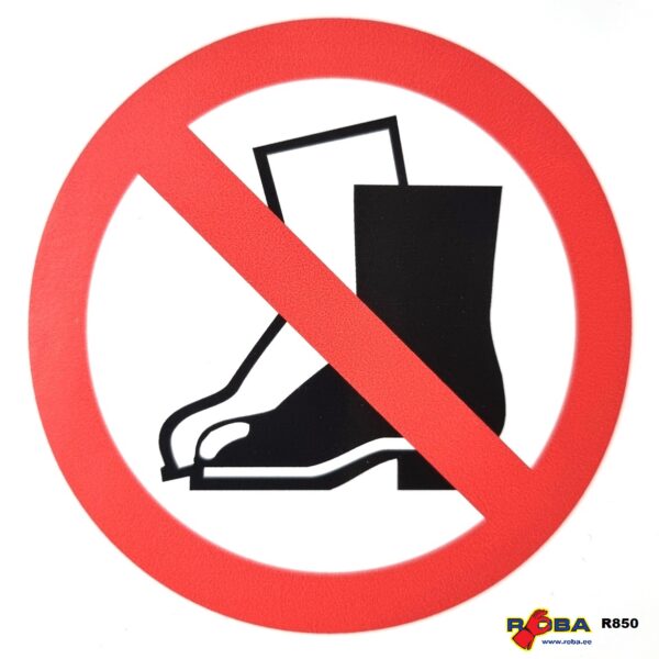 Entrance in outdoor shoes is prohibited R850 picture#1