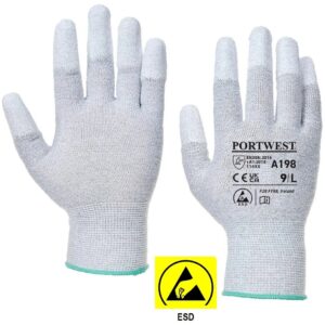 A198 - Antistatic PU Fingertip Glove Grey ESD A198 picture#0