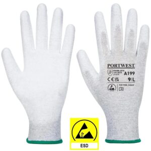 PORTWEST A199 - Antistatic PU Palm Glove Grey A199 picture#0
