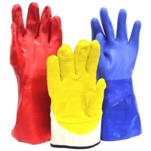 Rubber work gloves