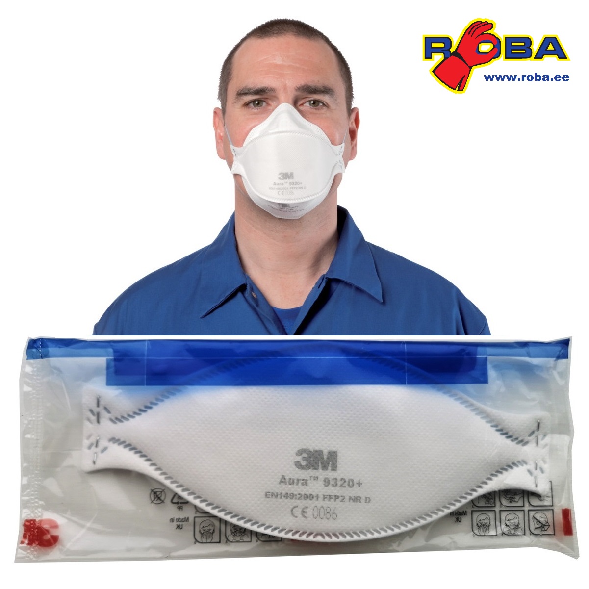 3M AURA 9320+ FFP2 respiraator 9320 picture#1 3M AURA 9320+ FFP2 respiraator 9320 picture#1