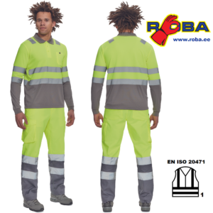 Long sleeve T-shirt LEON HV, HI-VIS yellow/gray LEON HV picture#1