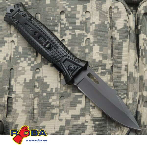 Jack Knife, "Snake", one-handed, black, metal handle  45551A picture#1