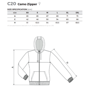 Женская толстовка на молнии Camo Zipper C20 C20 picture#9