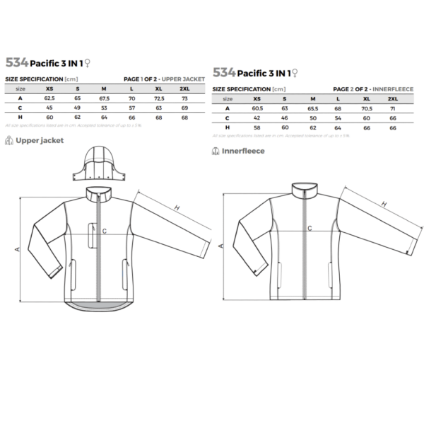 Pacific 3 in 1 Women's Jacket 534 534 picture#28