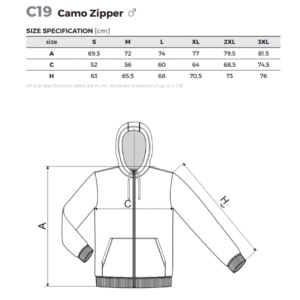 Camo Zipper Sweatshirt C19 C19 picture#9