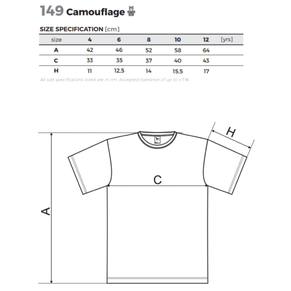 Kamuflaaž laste T-särk 149 149 picture#12