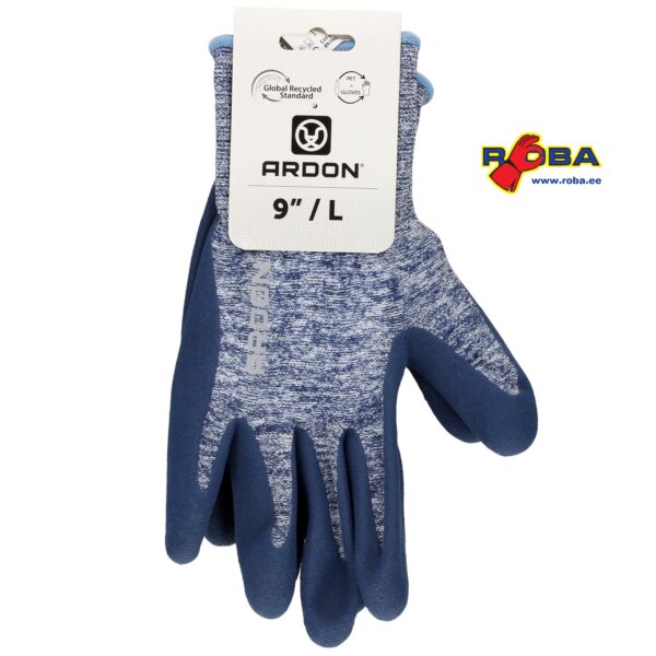 Coated gloves ARDON®NATURE TOUCH - with sales tag - blue A8081 picture#2