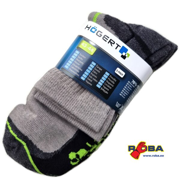 Short gray socks HÖGERT SAAR HT5K454 (3 pairs) HT5K454 picture#2