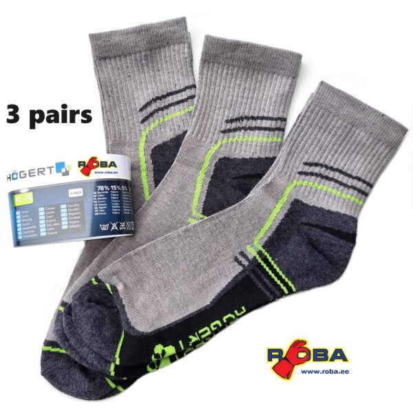 Short gray socks HÖGERT SAAR HT5K454 (3 pairs) HT5K454 picture#0