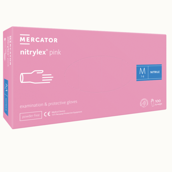 Disposable nitrylex pink gloves (mild pink) RMM-NITPINK picture#0