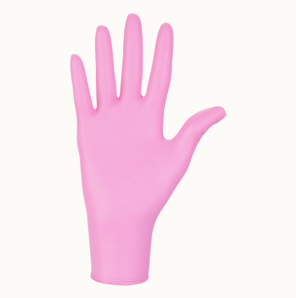 Disposable nitrylex pink gloves (mild pink) RMM-NITPINK picture#1