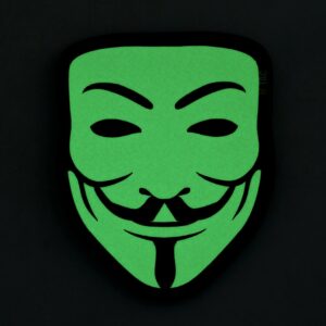 Шеврон (нашивка) Anonymous на липучке, флуоресцентная 51313299 picture#1