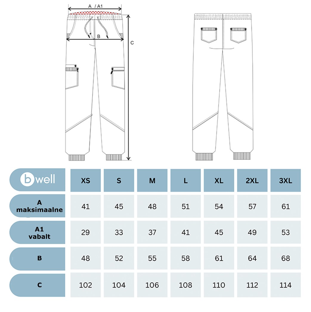 Mustad unisex meditsiini püksid RICCI 441307 (scrub trousers) 441307 picture#4 Mustad unisex meditsiini püksid RICCI 441307 (scrub trousers) 441307 picture#4
