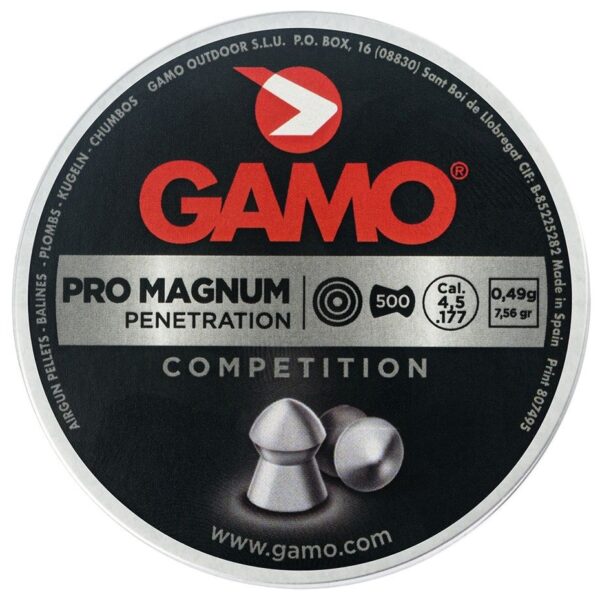 Gamo Pro Magnum Pellets 4,5mm 500 pcs. 0,49g/7.56gr 2019 picture#2