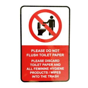 Наклейка "Do not flush toilet paper"  R520 picture#0