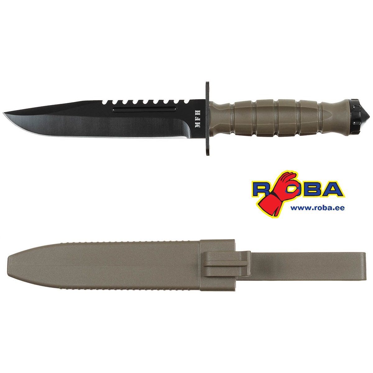 Combat Knife, "Storm", OD roheline, plastikust käepide, ümbris 44160B picture#0 Combat Knife, "Storm", OD roheline, plastikust käepide, ümbris 44160B picture#0