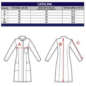 Naiste valge kittel Catalina 007800M picture#1