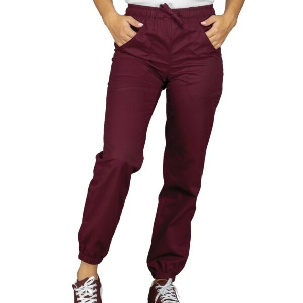 Pantagiaffa Bordeaux trousers with elastic Isacco unisex 044603F picture#0