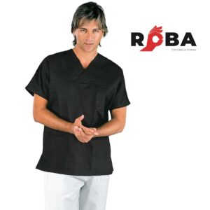 Black Unisex V-Neck Blouse 045401 picture#0